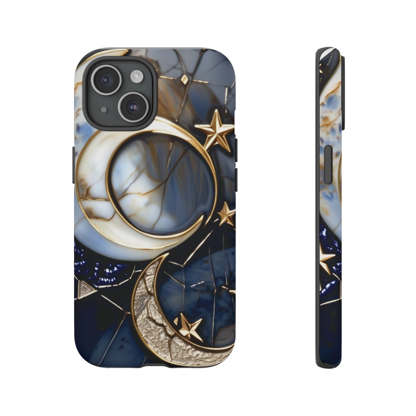 Waning Crescent Moon and Stars Phone Case