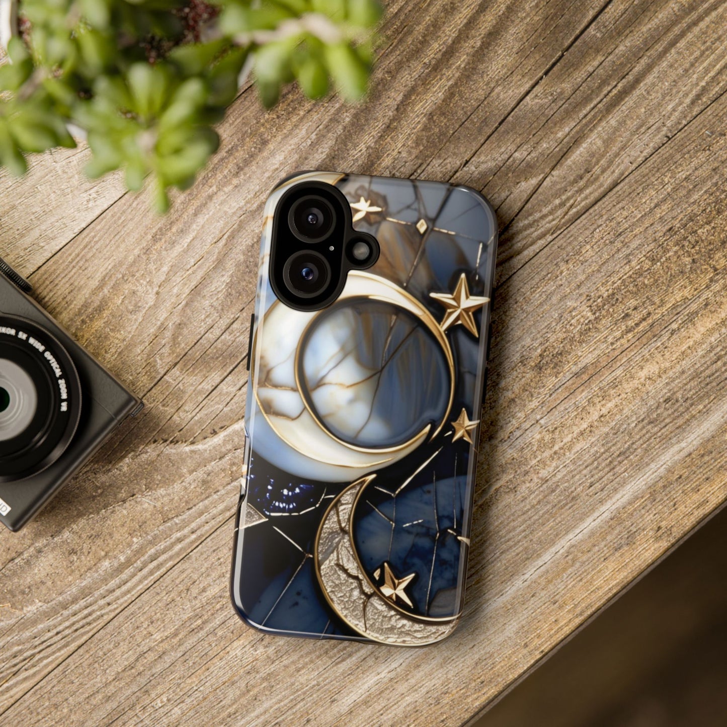 Waning Crescent Moon and Stars Phone Case