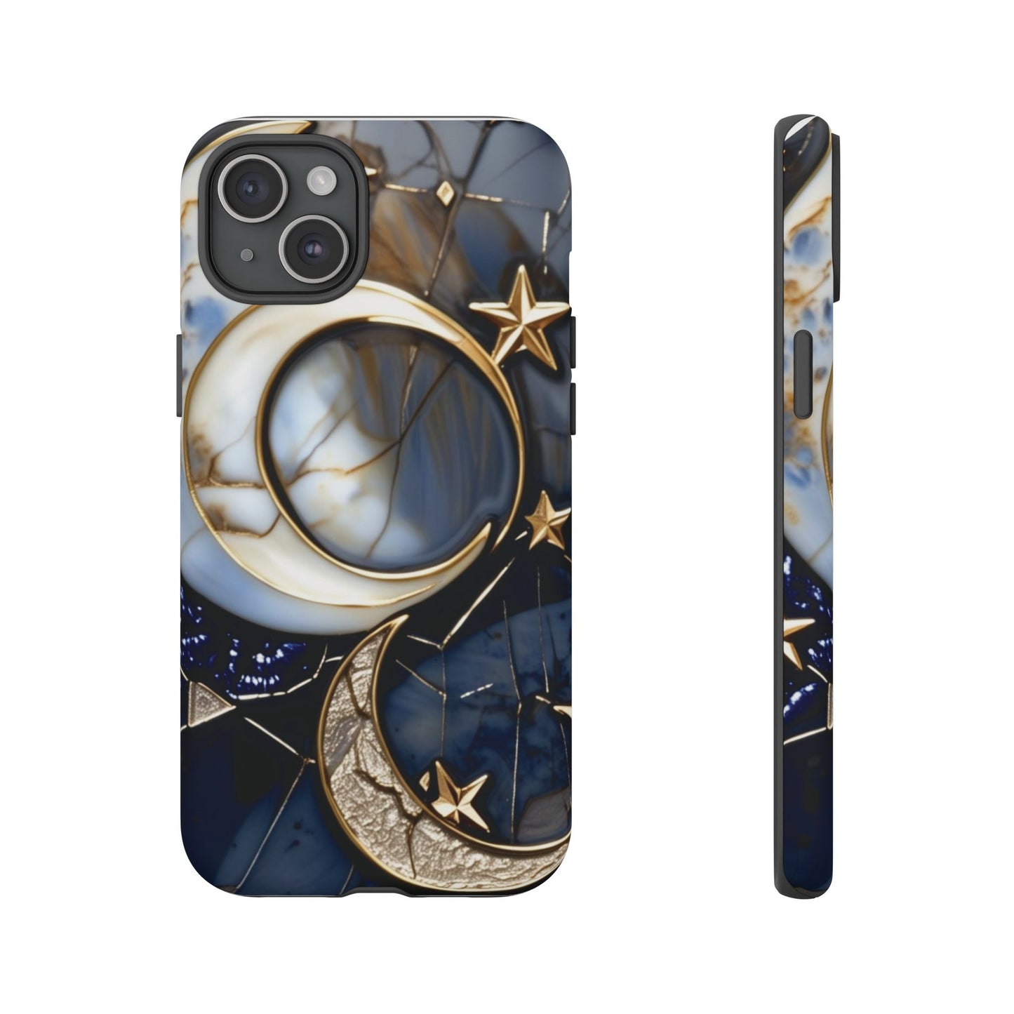 Waning Crescent Moon and Stars Phone Case