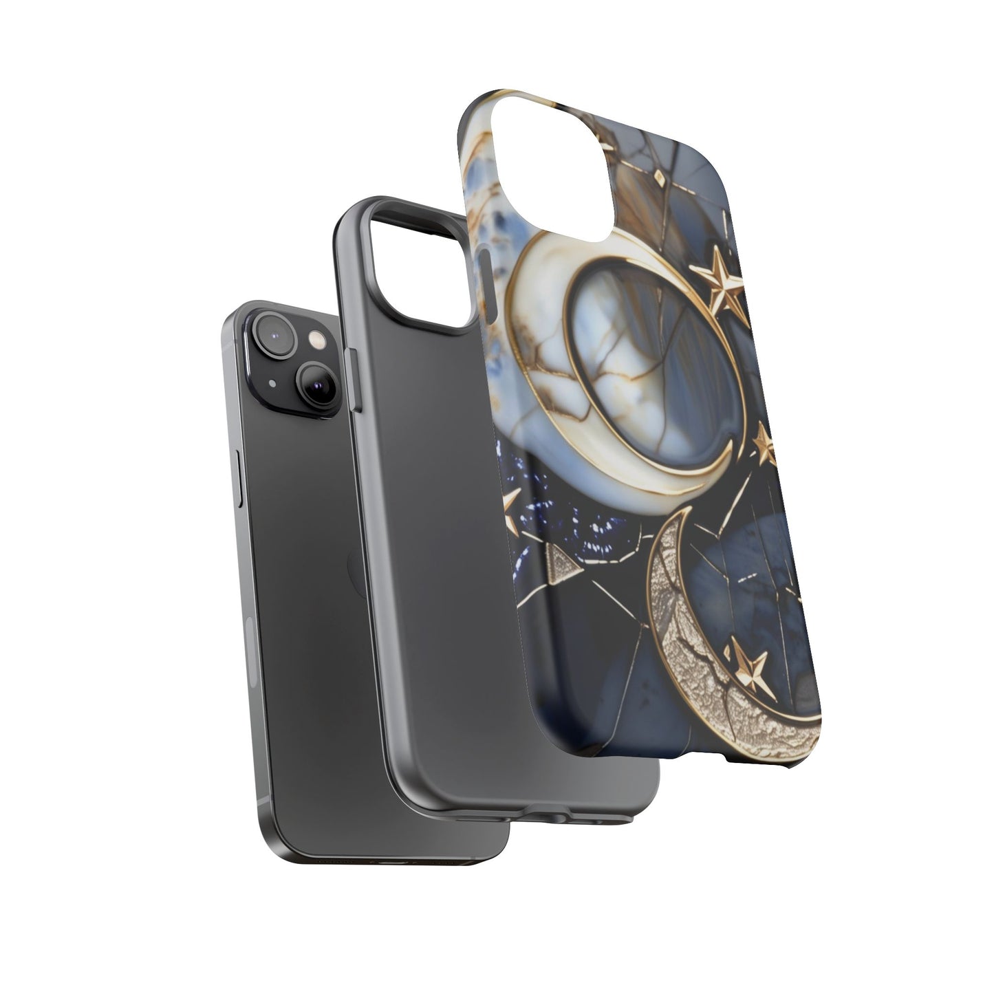 Waning Crescent Moon and Stars Phone Case