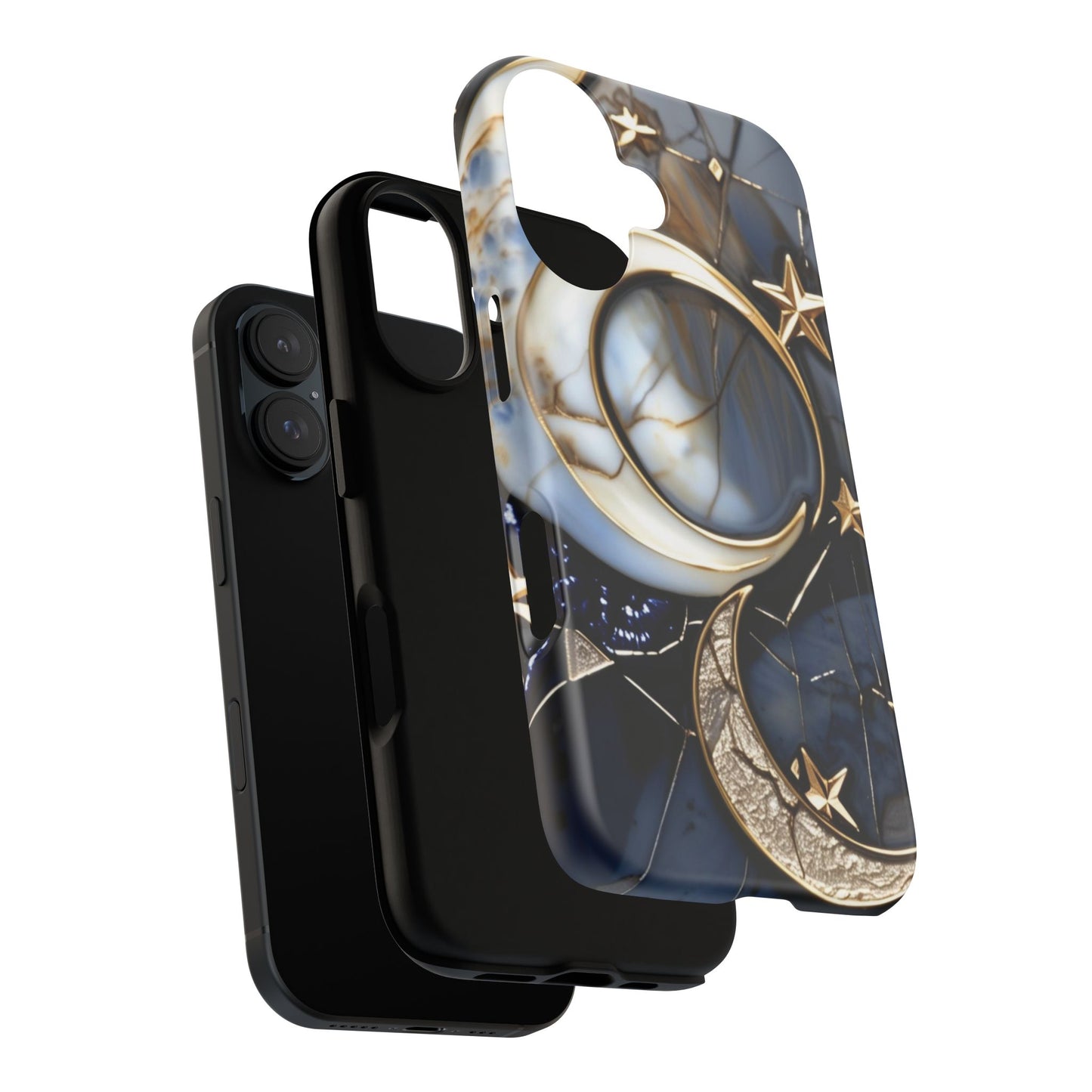 Waning Crescent Moon and Stars Phone Case