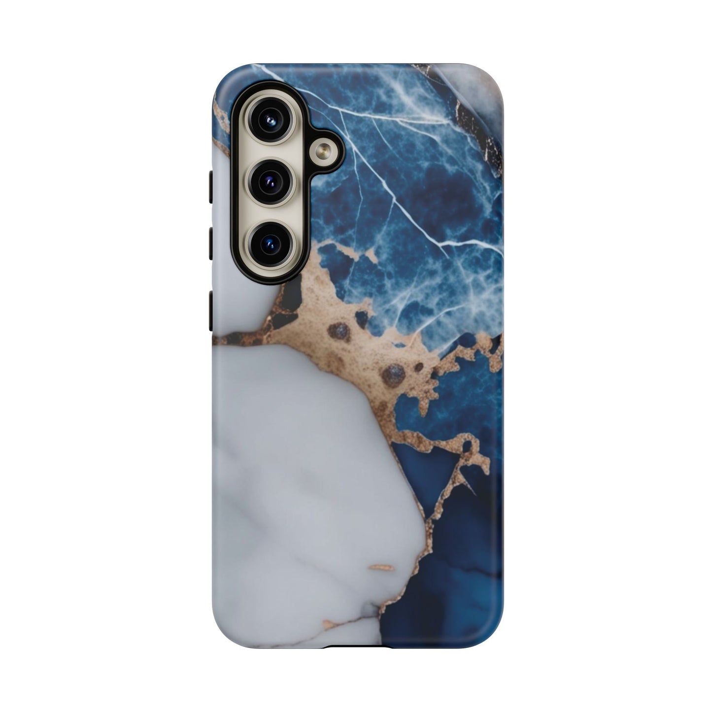 White and Blue Marble Phone Case