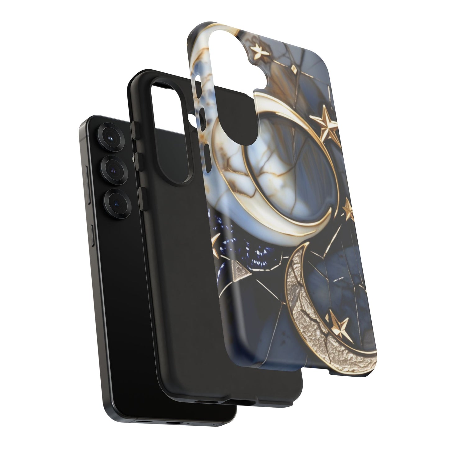 Waning Crescent Moon and Stars Phone Case