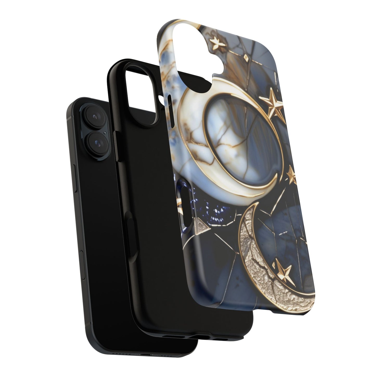 Waning Crescent Moon and Stars Phone Case