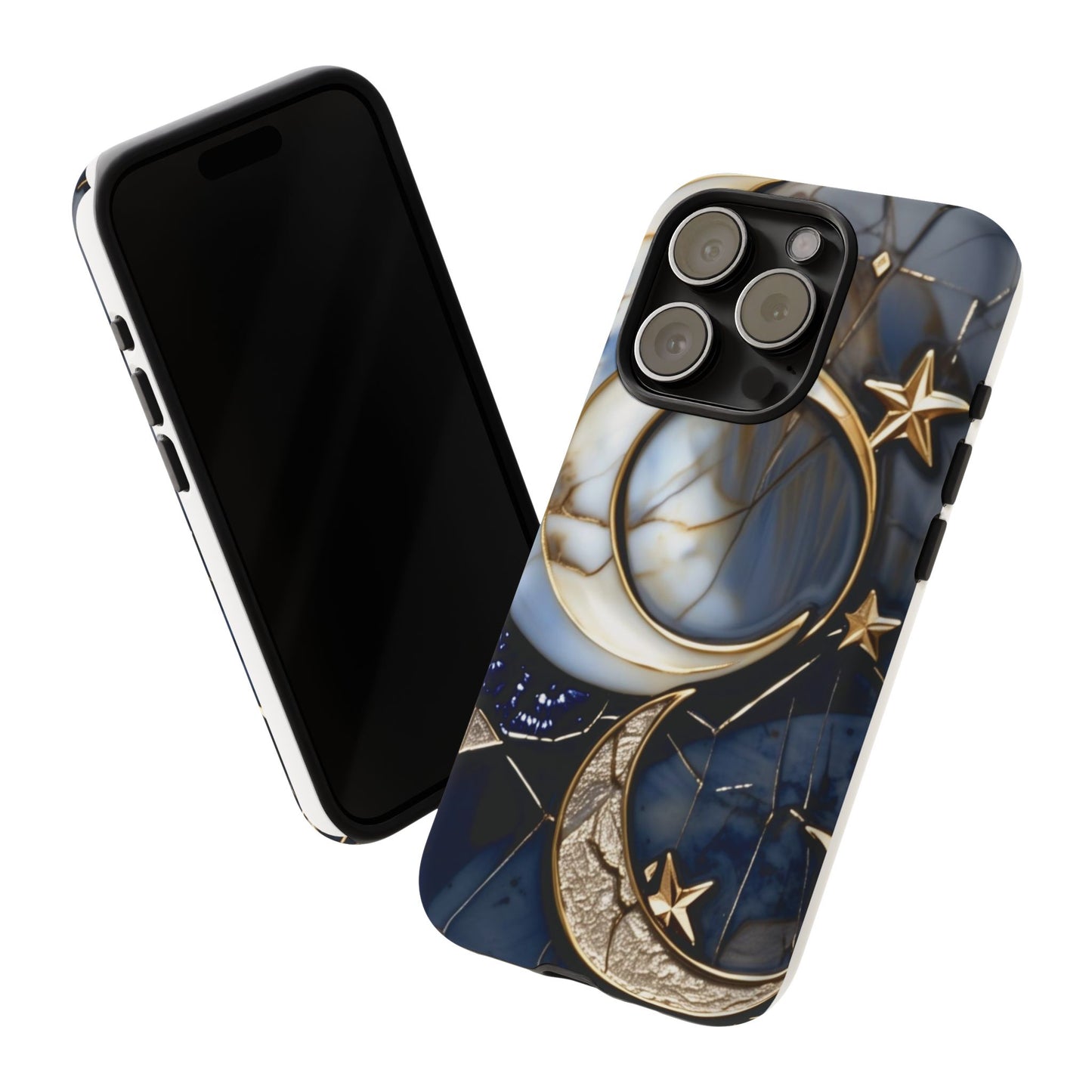 Waning Crescent Moon and Stars Phone Case