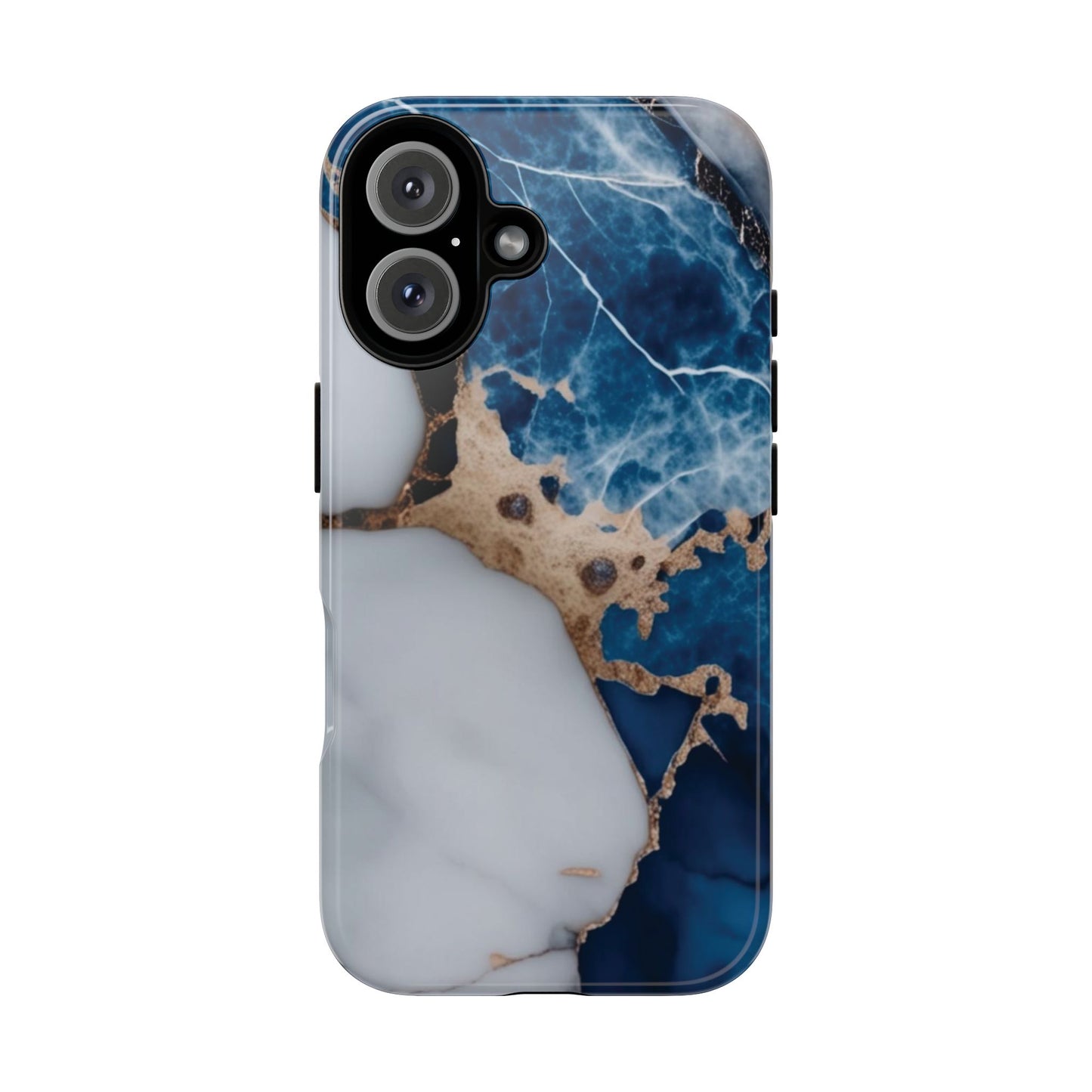 White and Blue Marble Phone Case
