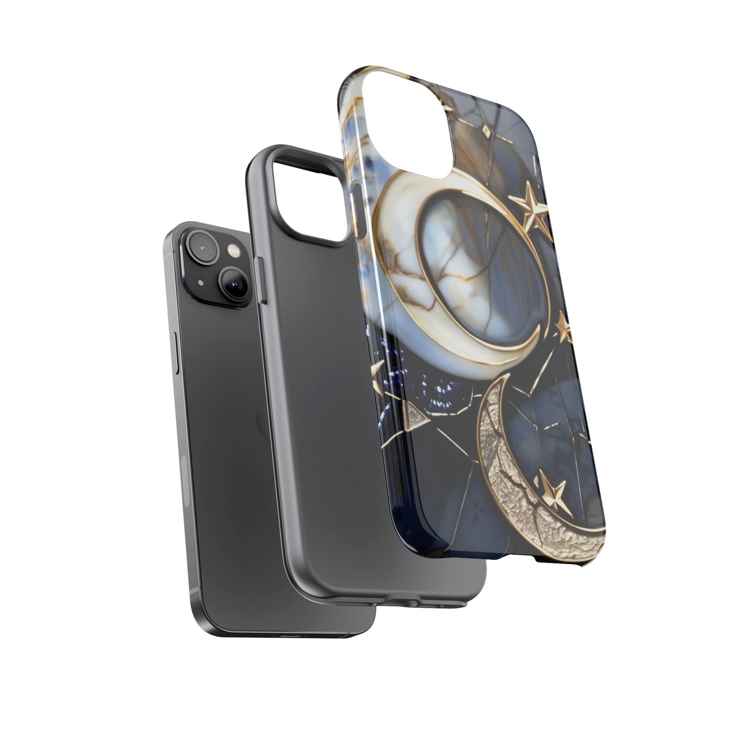 Waning Crescent Moon and Stars Phone Case