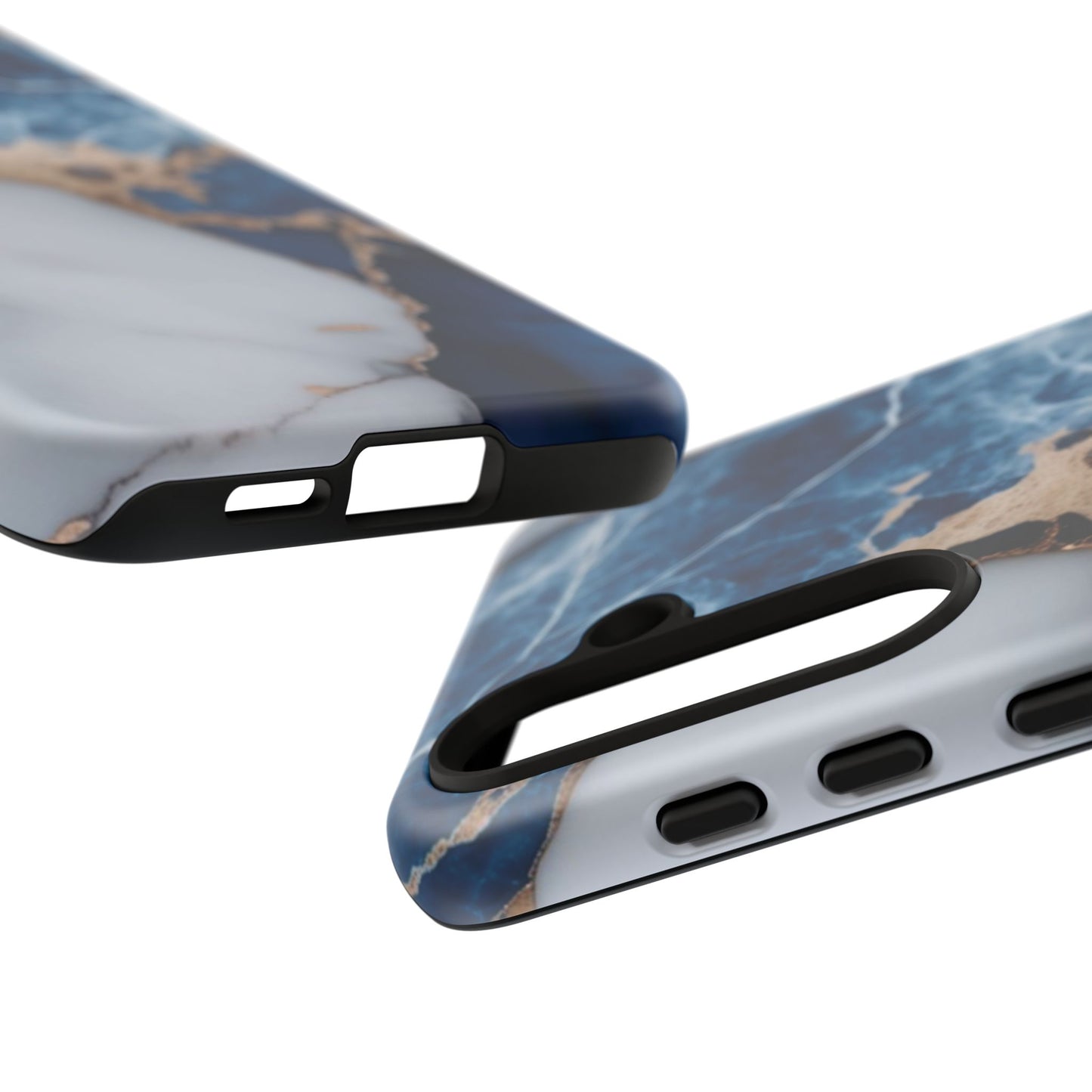 White and Blue Marble Phone Case