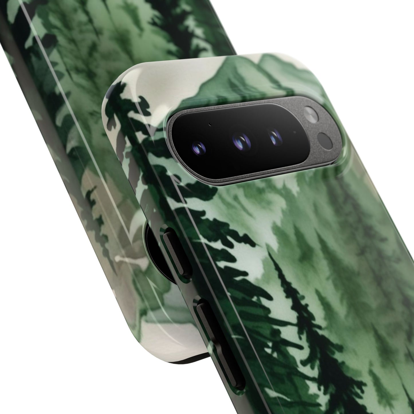 Watercolor Pine Tree Forest Mountains Phone Case