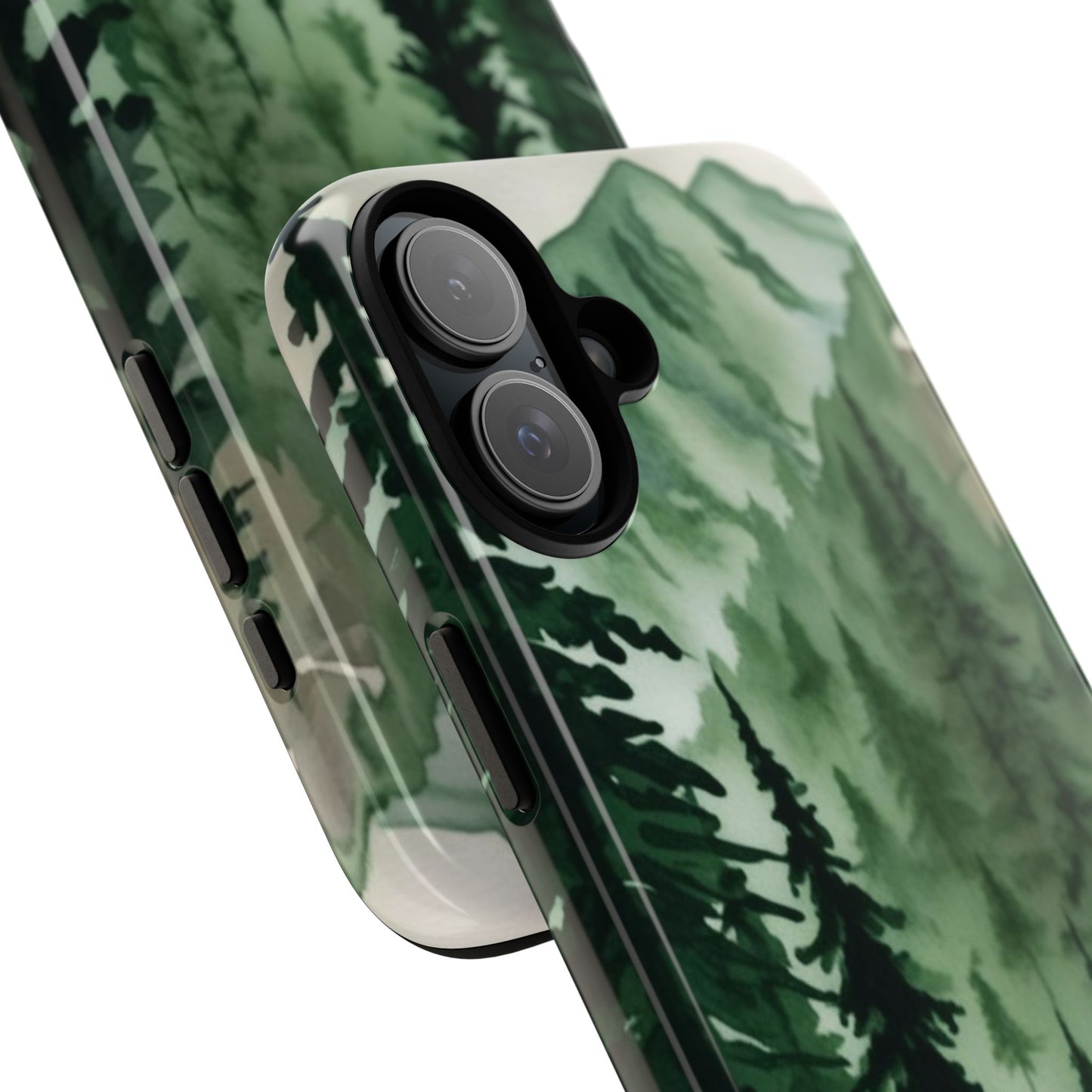 Watercolor Pine Tree Forest Mountains Phone Case