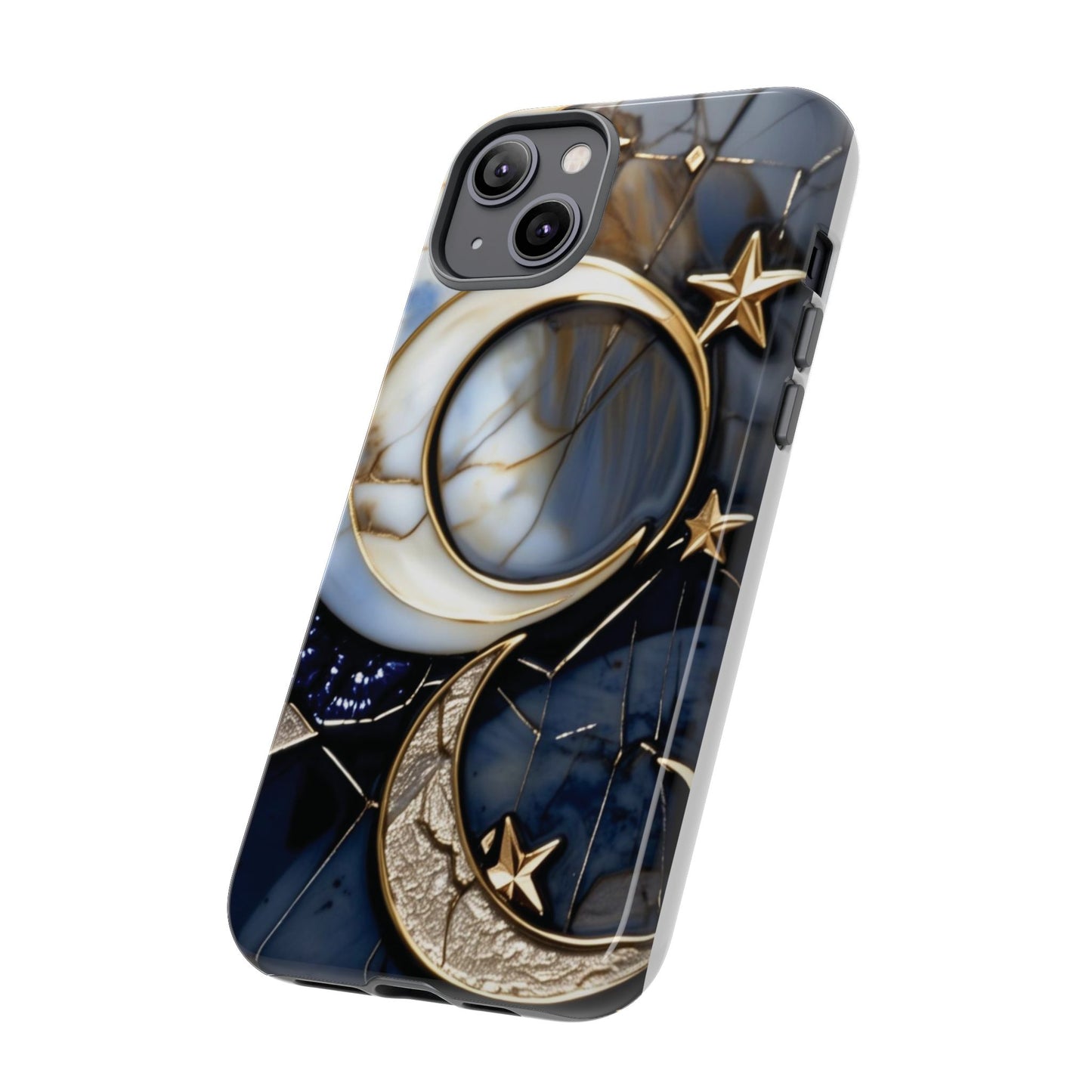 Waning Crescent Moon and Stars Phone Case
