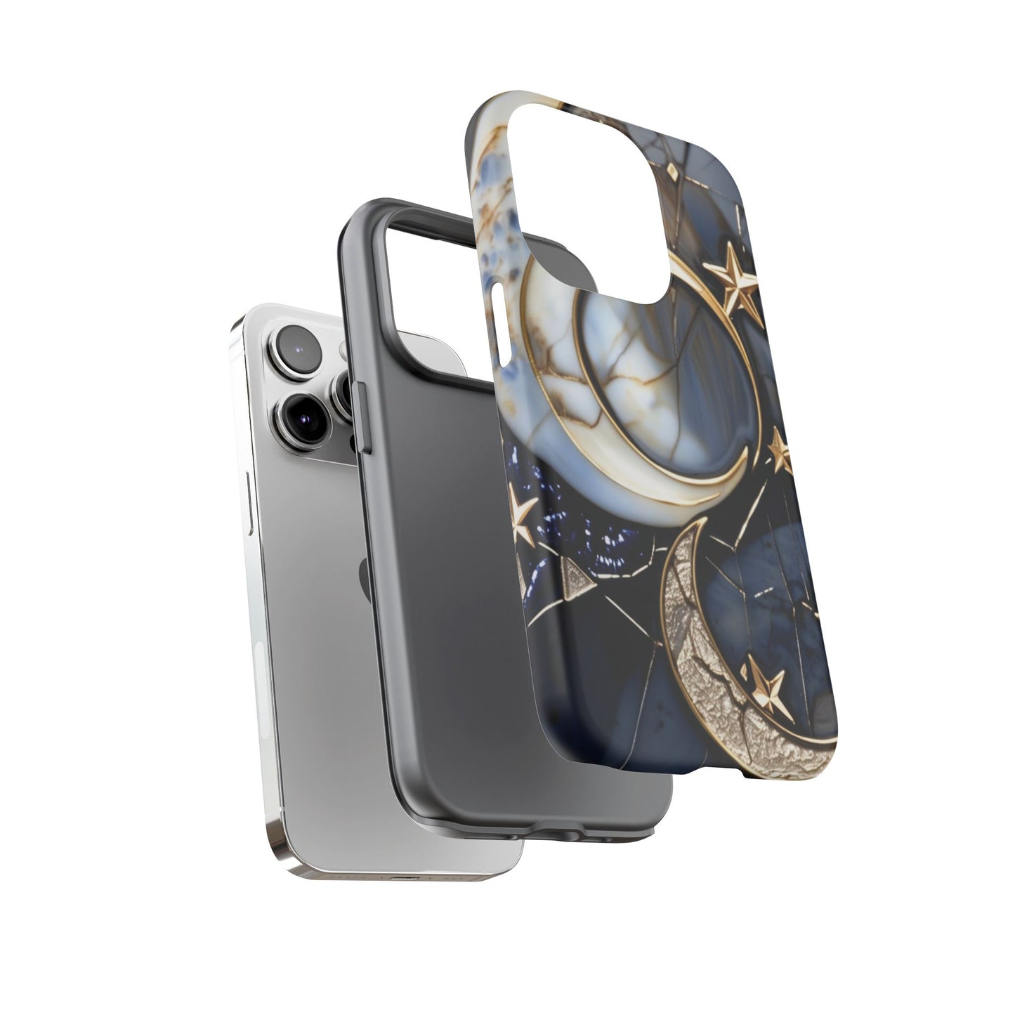 Waning Crescent Moon and Stars Phone Case
