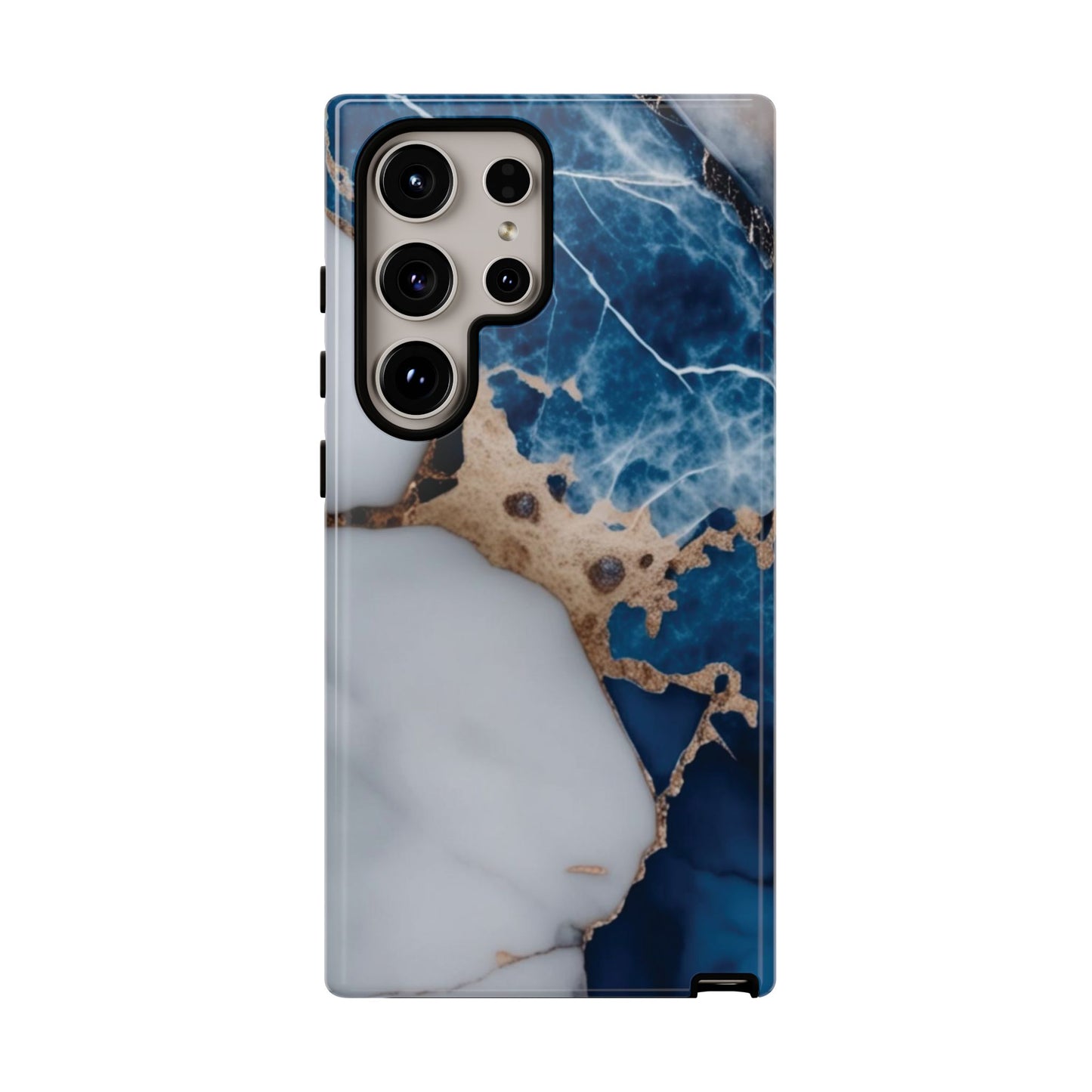 White and Blue Marble Phone Case