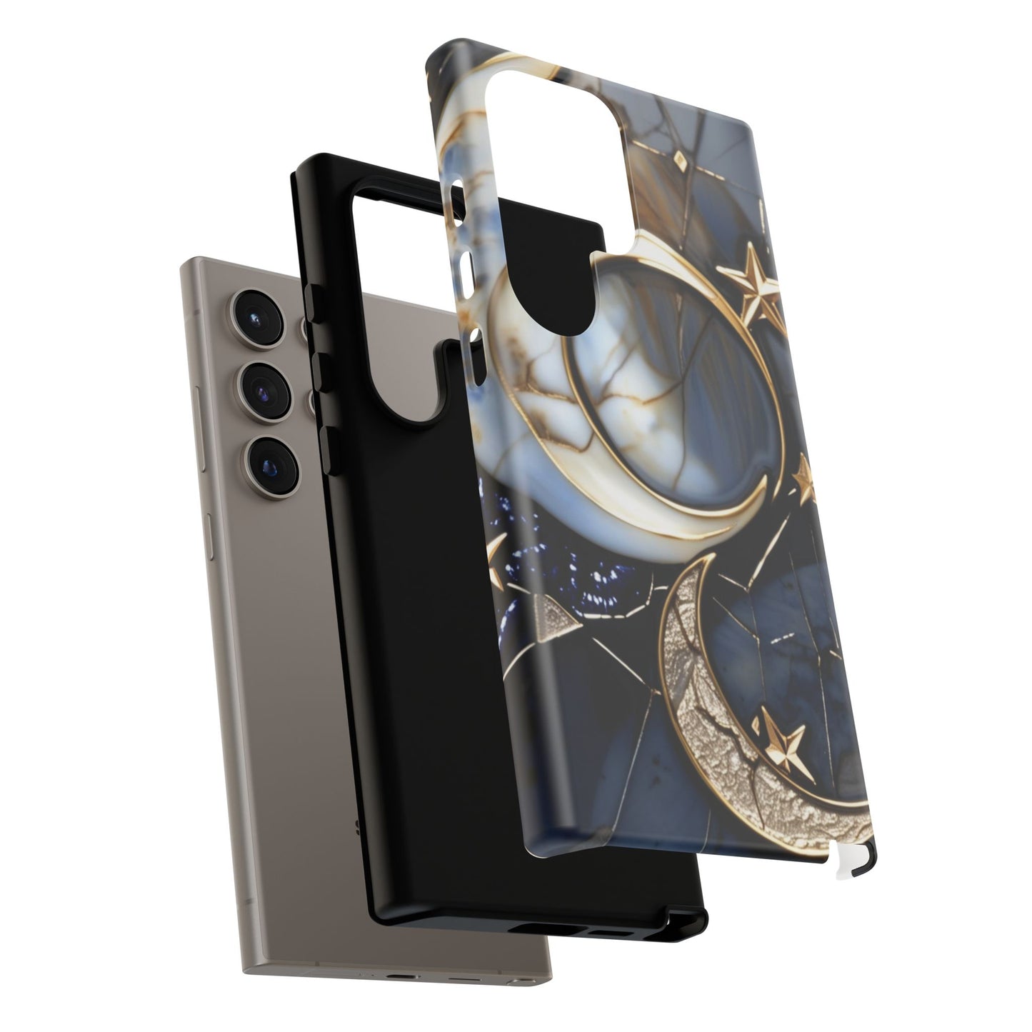 Waning Crescent Moon and Stars Phone Case