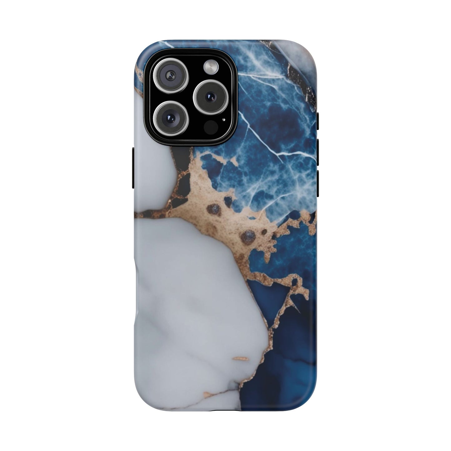 White and Blue Marble Phone Case