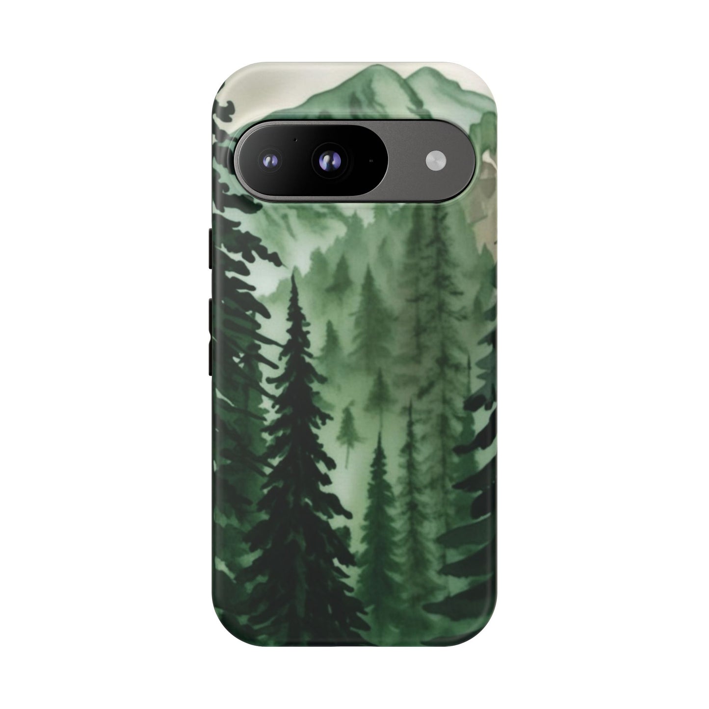 Watercolor Pine Tree Forest Mountains Phone Case
