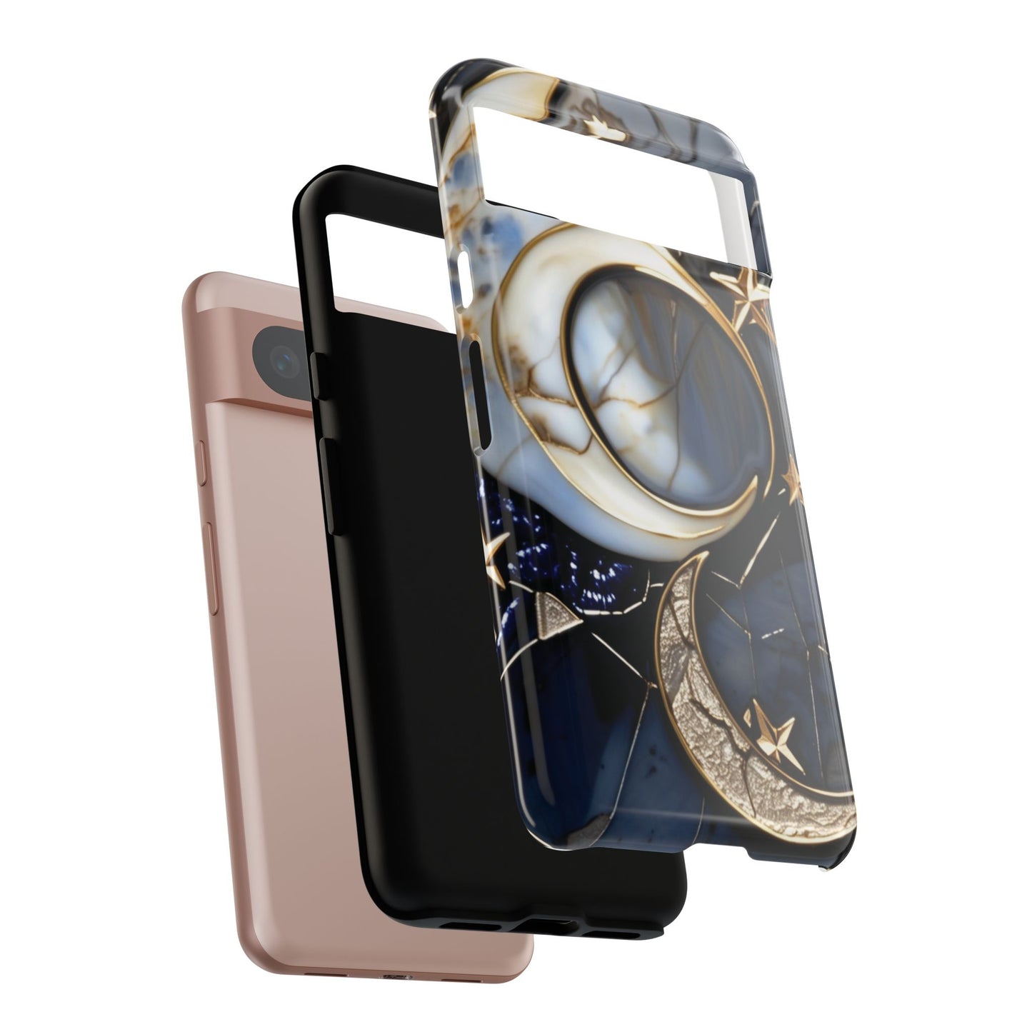 Waning Crescent Moon and Stars Phone Case