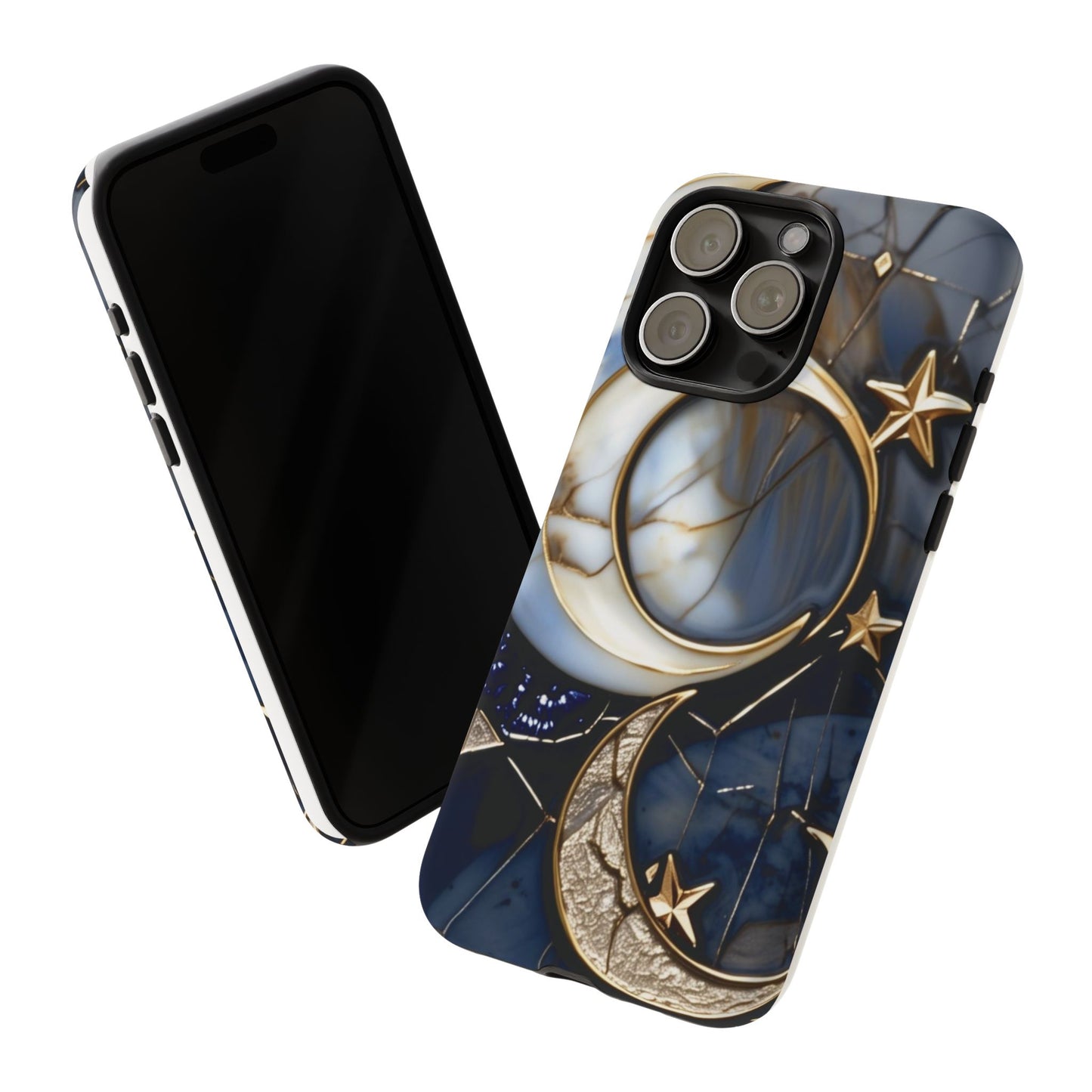 Waning Crescent Moon and Stars Phone Case