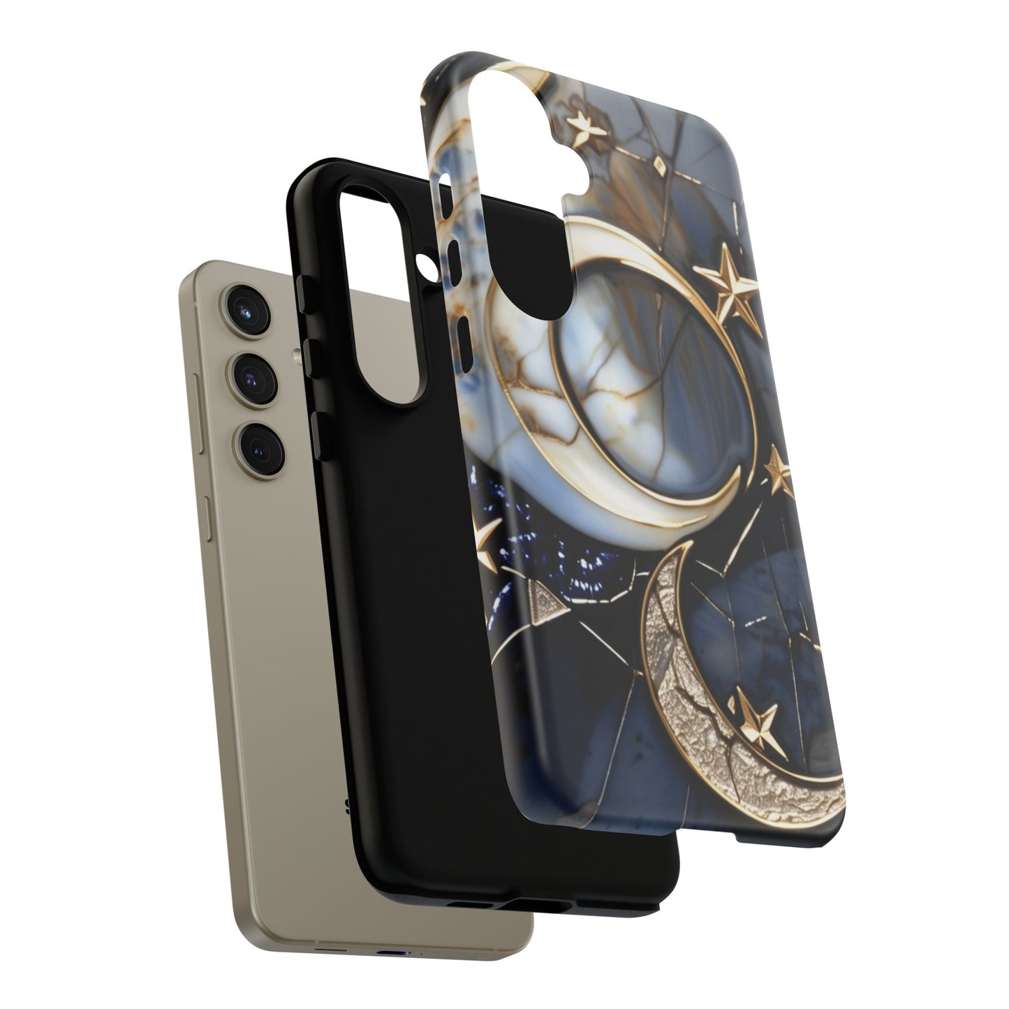 Waning Crescent Moon and Stars Phone Case