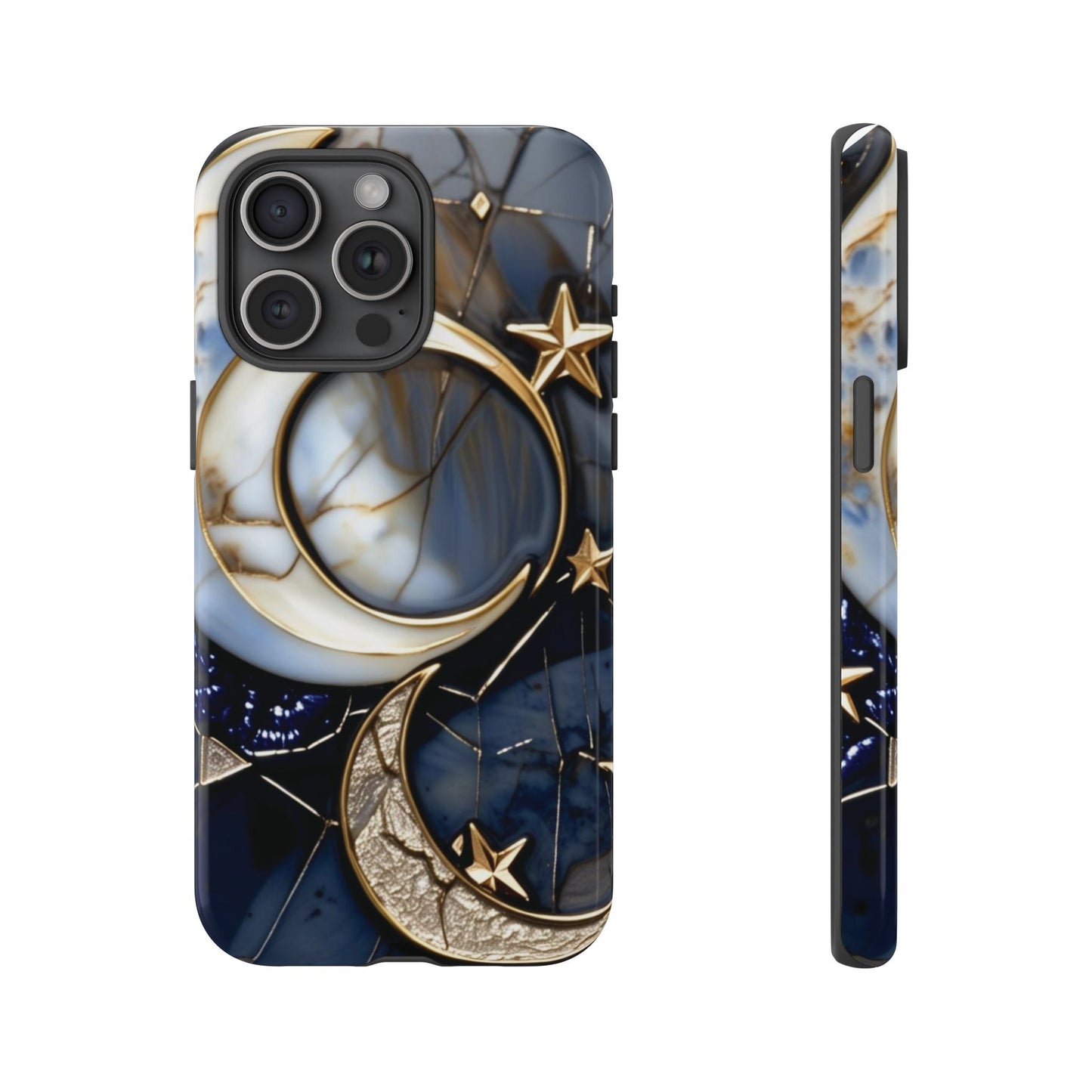 Waning Crescent Moon and Stars Phone Case