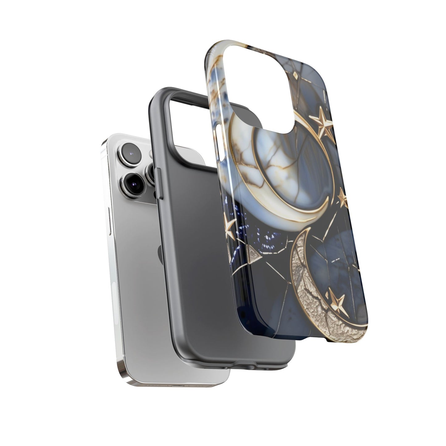 Waning Crescent Moon and Stars Phone Case