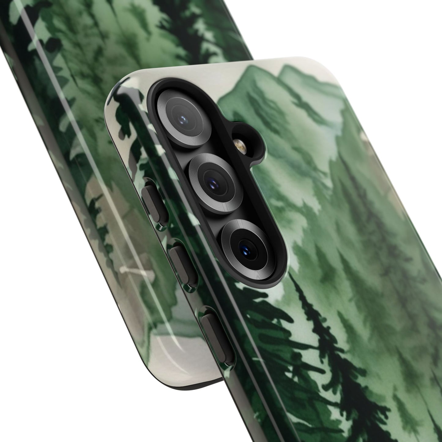 Watercolor Pine Tree Forest Mountains Phone Case