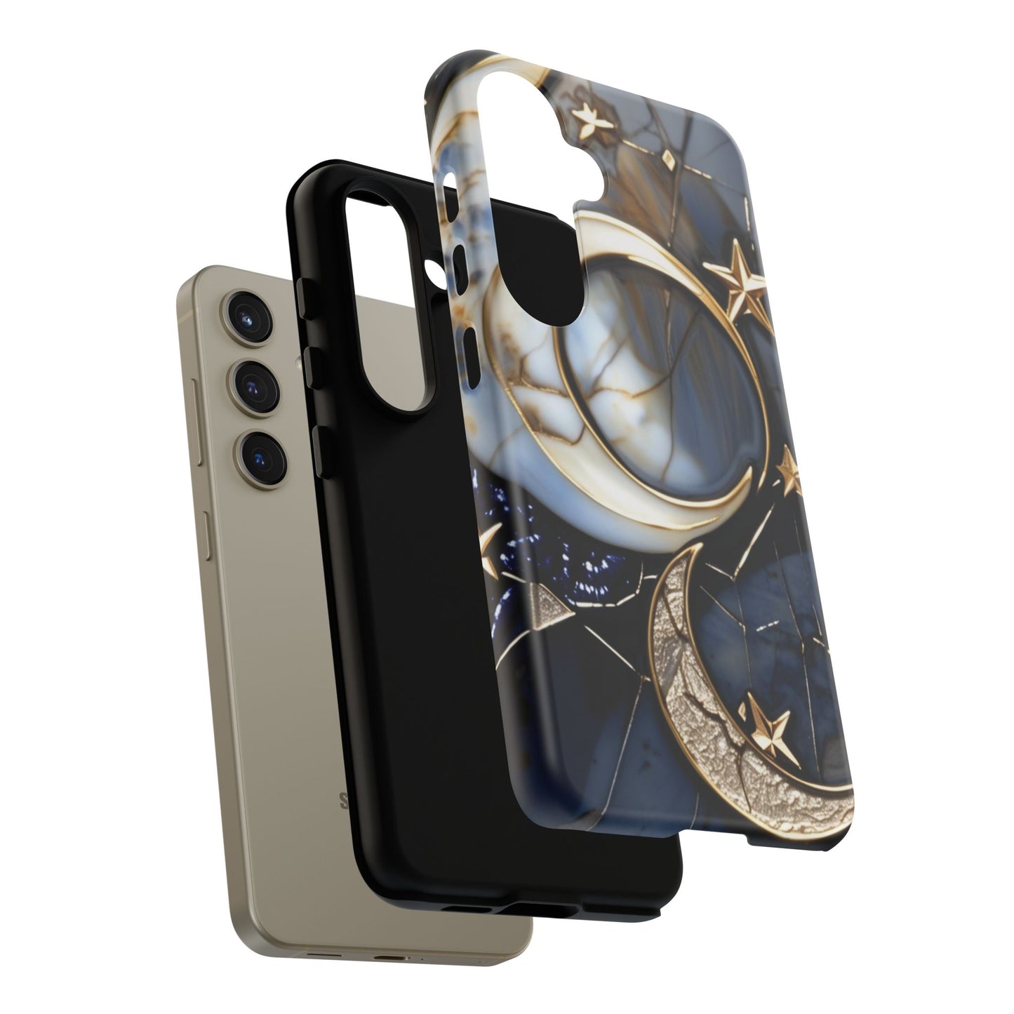 Waning Crescent Moon and Stars Phone Case
