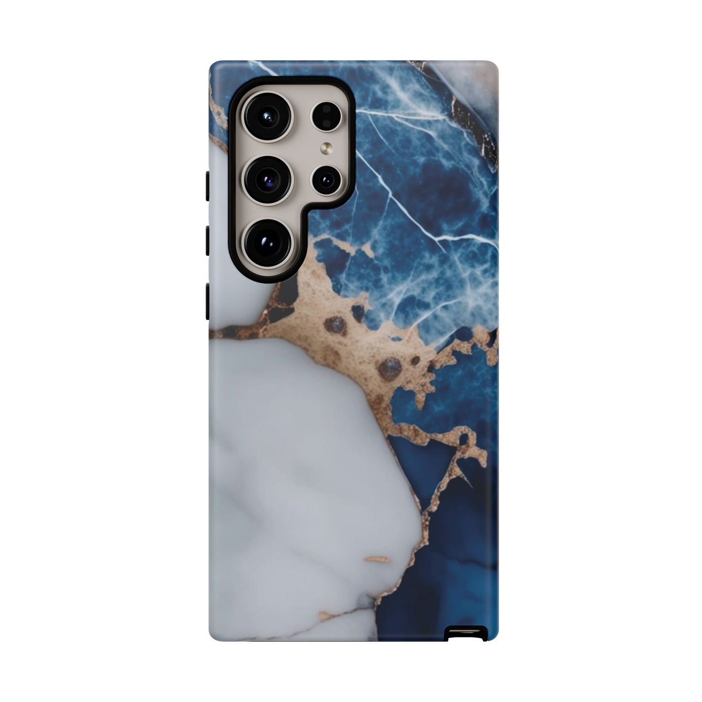 White and Blue Marble Phone Case