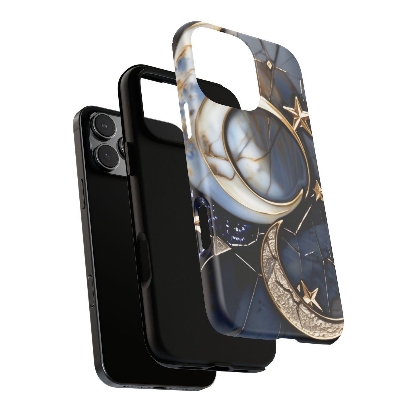 Waning Crescent Moon and Stars Phone Case
