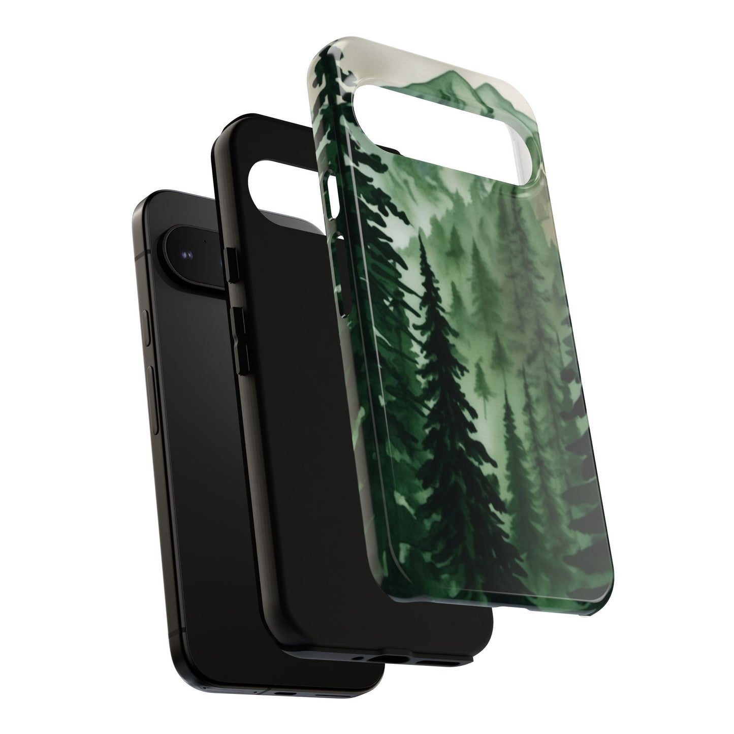 Watercolor Pine Tree Forest Mountains Phone Case