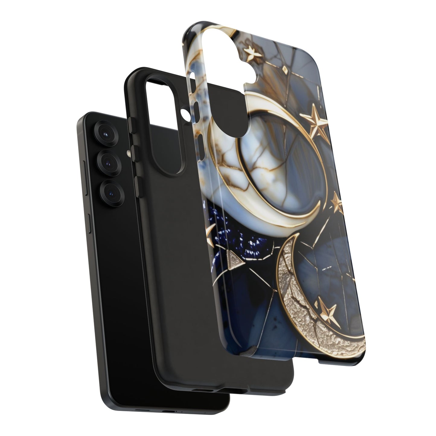 Waning Crescent Moon and Stars Phone Case