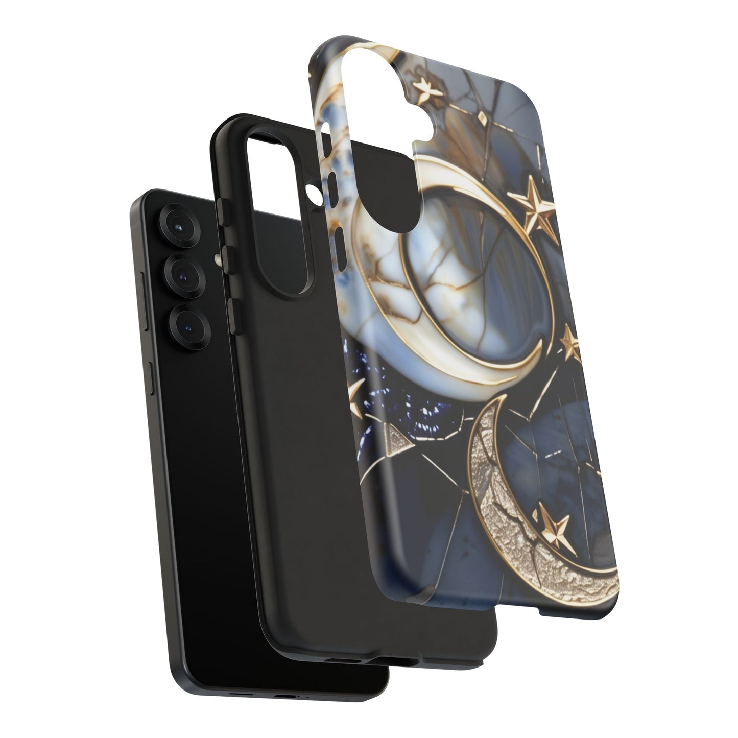 Waning Crescent Moon and Stars Phone Case