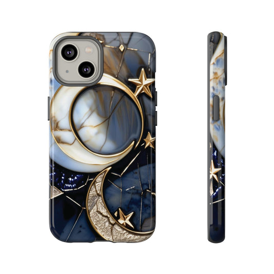 Waning Crescent Moon and Stars Phone Case