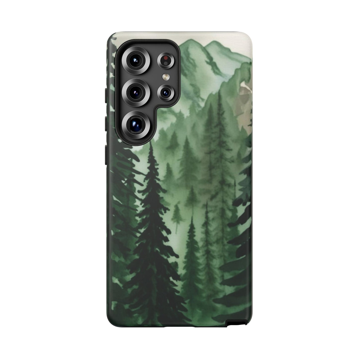 Watercolor Pine Tree Forest Mountains Phone Case