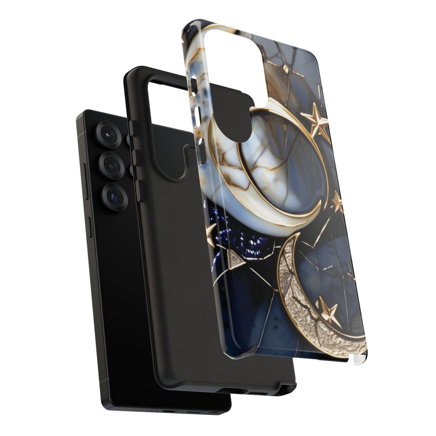 Waning Crescent Moon and Stars Phone Case