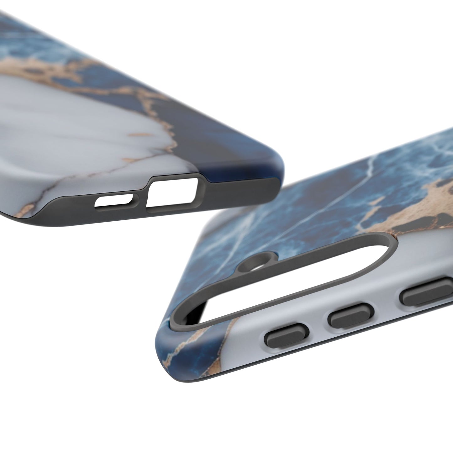 White and Blue Marble Phone Case
