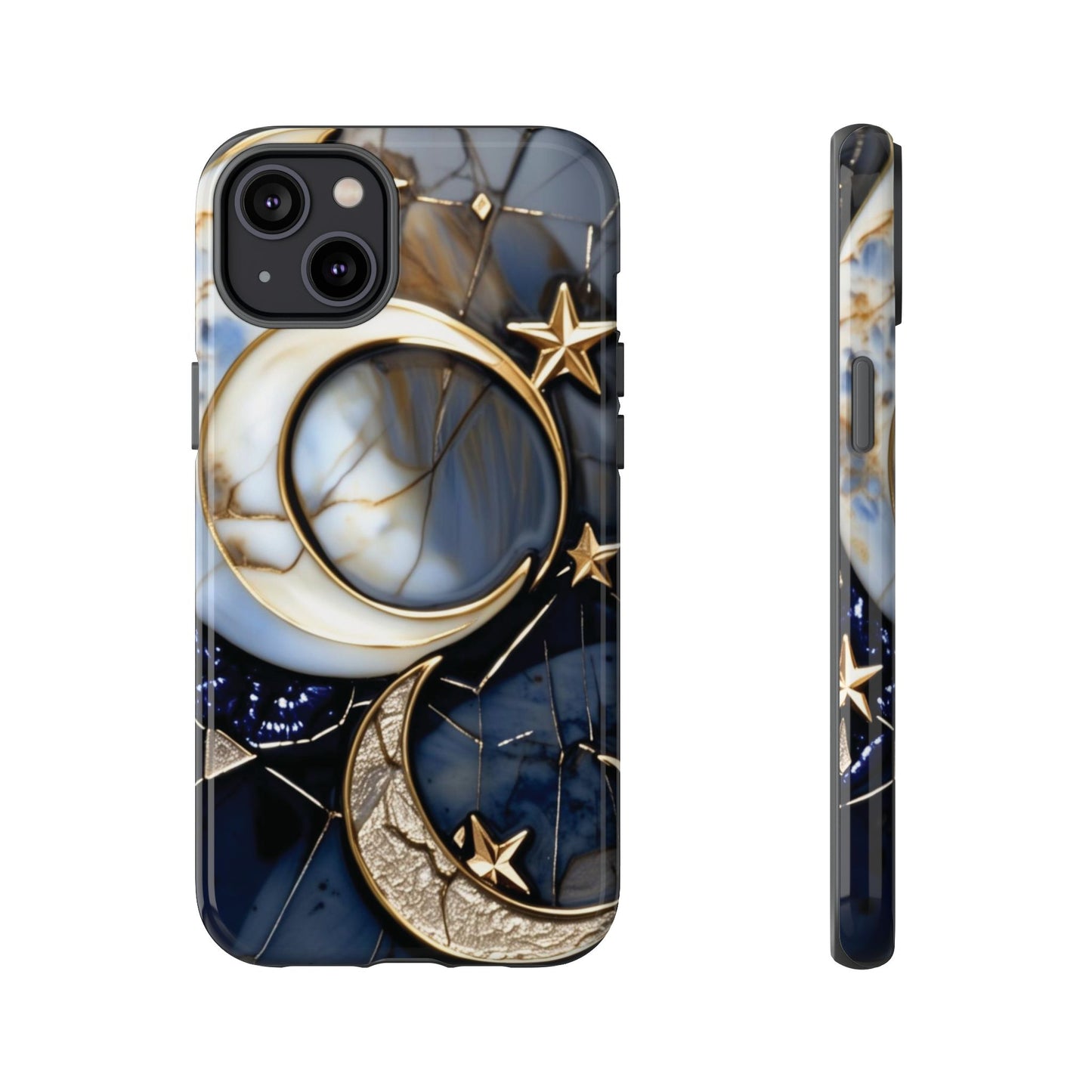Waning Crescent Moon and Stars Phone Case